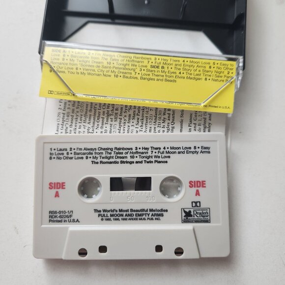 The Worlds Most Beautiful Melodies Cassette Tape Full Moon & Empty Arms Twin Pia - Picture 3 of 4